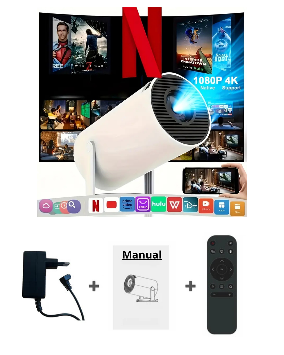 Smart Projektor – Trådlös Hemmabio I HD Med Appar!